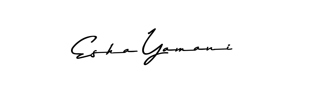 How to make Esha Yamani signature? Asem Kandis PERSONAL USE is a professional autograph style. Create handwritten signature for Esha Yamani name. Esha Yamani signature style 9 images and pictures png