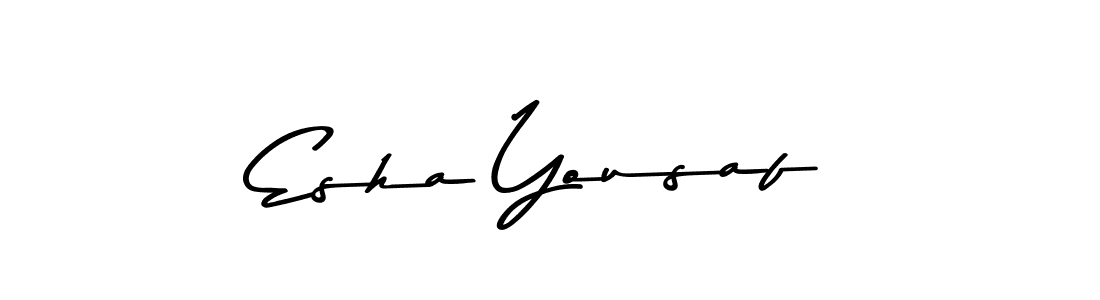 How to make Esha Yousaf name signature. Use Asem Kandis PERSONAL USE style for creating short signs online. This is the latest handwritten sign. Esha Yousaf signature style 9 images and pictures png