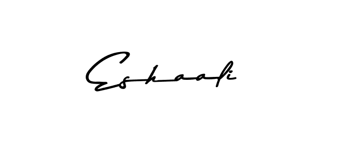 Use a signature maker to create a handwritten signature online. With this signature software, you can design (Asem Kandis PERSONAL USE) your own signature for name Eshaali. Eshaali signature style 9 images and pictures png