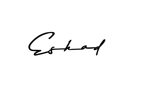 Use a signature maker to create a handwritten signature online. With this signature software, you can design (Asem Kandis PERSONAL USE) your own signature for name Eshad. Eshad signature style 9 images and pictures png