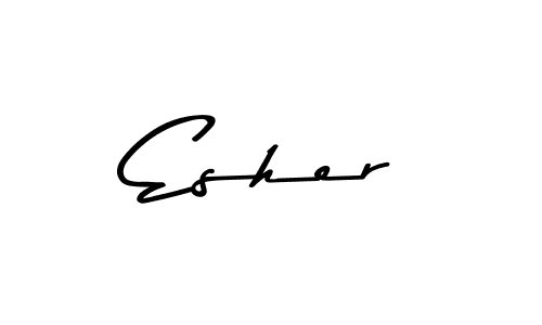Design your own signature with our free online signature maker. With this signature software, you can create a handwritten (Asem Kandis PERSONAL USE) signature for name Esher. Esher signature style 9 images and pictures png