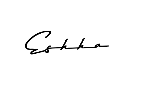 Make a beautiful signature design for name Eshha. With this signature (Asem Kandis PERSONAL USE) style, you can create a handwritten signature for free. Eshha signature style 9 images and pictures png