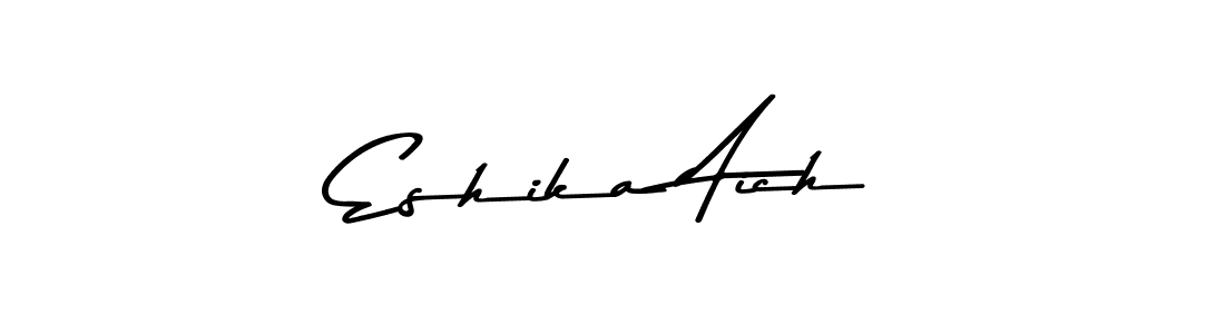 Also You can easily find your signature by using the search form. We will create Eshika Aich name handwritten signature images for you free of cost using Asem Kandis PERSONAL USE sign style. Eshika Aich signature style 9 images and pictures png