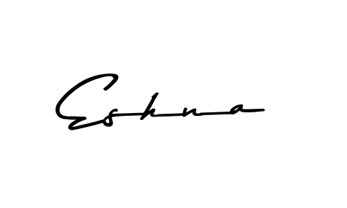 Use a signature maker to create a handwritten signature online. With this signature software, you can design (Asem Kandis PERSONAL USE) your own signature for name Eshna. Eshna signature style 9 images and pictures png