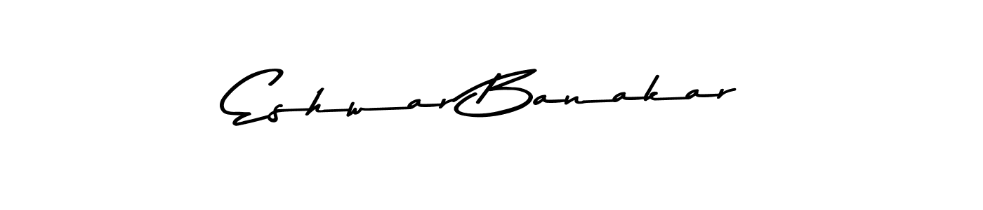 This is the best signature style for the Eshwar Banakar name. Also you like these signature font (Asem Kandis PERSONAL USE). Mix name signature. Eshwar Banakar signature style 9 images and pictures png