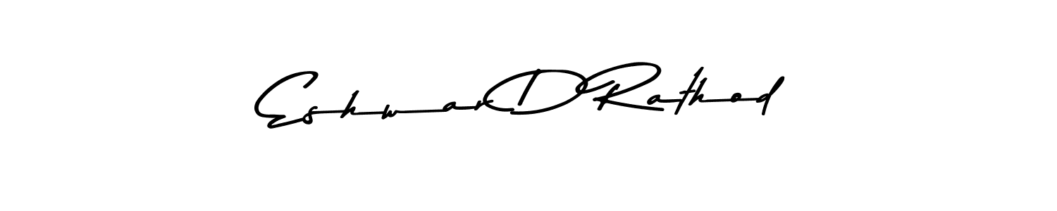 Make a beautiful signature design for name Eshwar D Rathod. With this signature (Asem Kandis PERSONAL USE) style, you can create a handwritten signature for free. Eshwar D Rathod signature style 9 images and pictures png