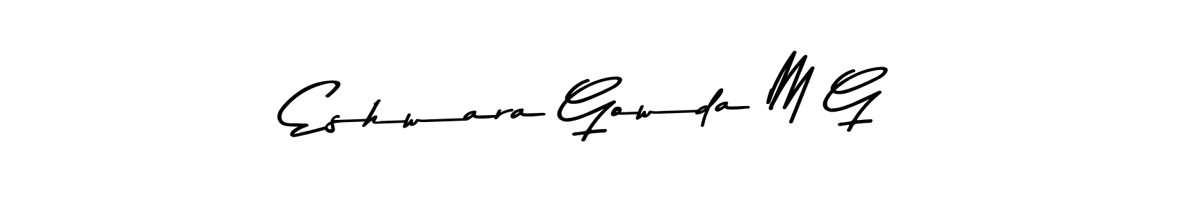 Also You can easily find your signature by using the search form. We will create Eshwara Gowda M G name handwritten signature images for you free of cost using Asem Kandis PERSONAL USE sign style. Eshwara Gowda M G signature style 9 images and pictures png