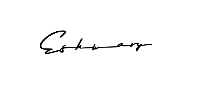 How to make Eshwary name signature. Use Asem Kandis PERSONAL USE style for creating short signs online. This is the latest handwritten sign. Eshwary signature style 9 images and pictures png