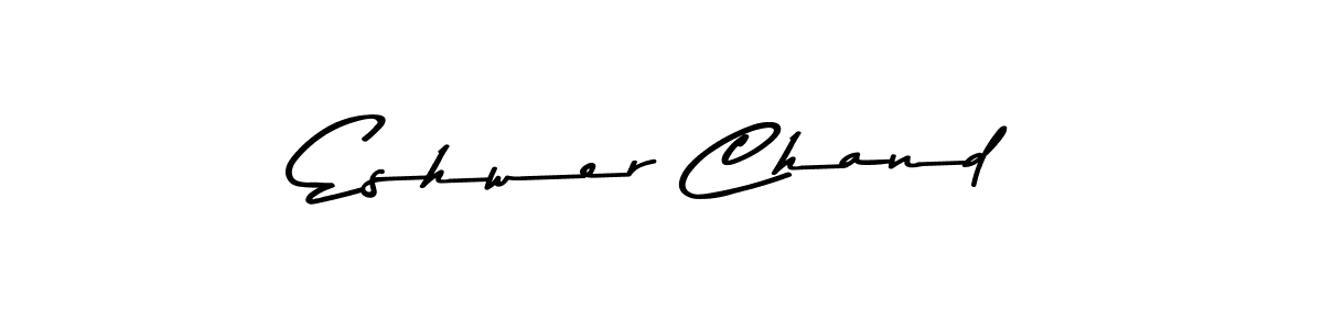 How to make Eshwer Chand name signature. Use Asem Kandis PERSONAL USE style for creating short signs online. This is the latest handwritten sign. Eshwer Chand signature style 9 images and pictures png