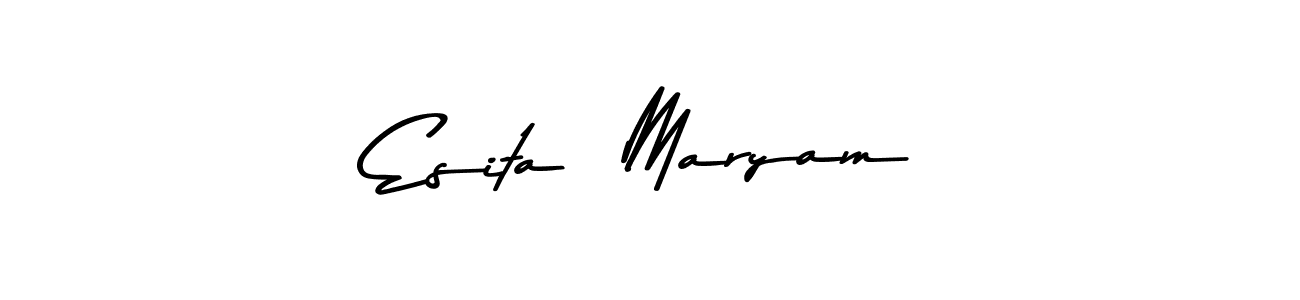 Make a beautiful signature design for name Esita  Maryam. Use this online signature maker to create a handwritten signature for free. Esita  Maryam signature style 9 images and pictures png
