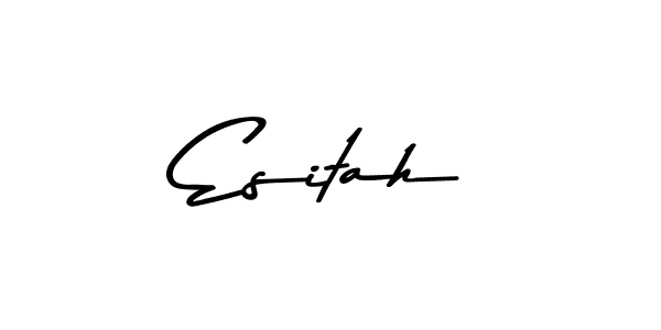 How to make Esitah name signature. Use Asem Kandis PERSONAL USE style for creating short signs online. This is the latest handwritten sign. Esitah signature style 9 images and pictures png