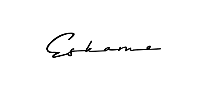 Design your own signature with our free online signature maker. With this signature software, you can create a handwritten (Asem Kandis PERSONAL USE) signature for name Eskarne. Eskarne signature style 9 images and pictures png
