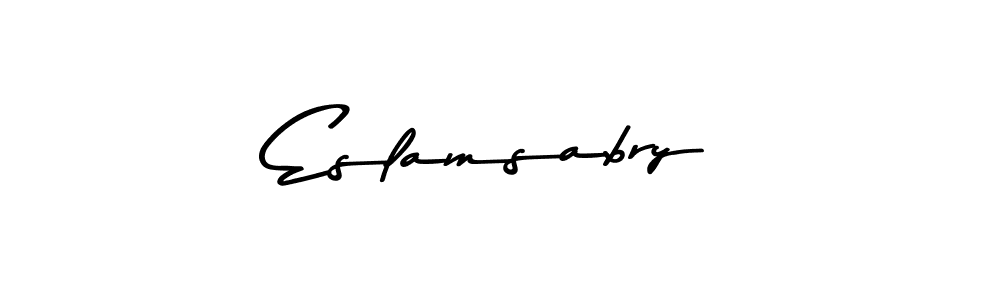 Create a beautiful signature design for name Eslamsabry. With this signature (Asem Kandis PERSONAL USE) fonts, you can make a handwritten signature for free. Eslamsabry signature style 9 images and pictures png