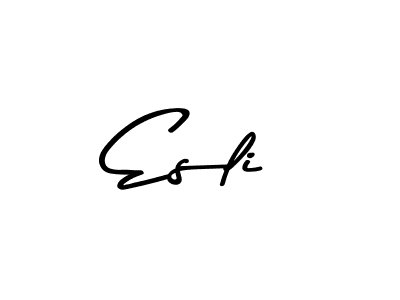 Esli stylish signature style. Best Handwritten Sign (Asem Kandis PERSONAL USE) for my name. Handwritten Signature Collection Ideas for my name Esli. Esli signature style 9 images and pictures png