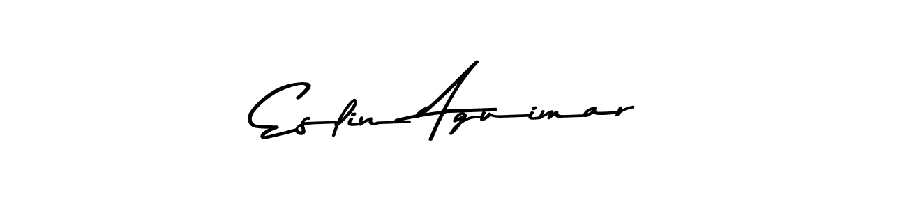 Make a beautiful signature design for name Eslin Aguimar. Use this online signature maker to create a handwritten signature for free. Eslin Aguimar signature style 9 images and pictures png