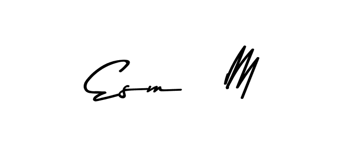 Here are the top 10 professional signature styles for the name Esmé M. These are the best autograph styles you can use for your name. Esmé M signature style 9 images and pictures png