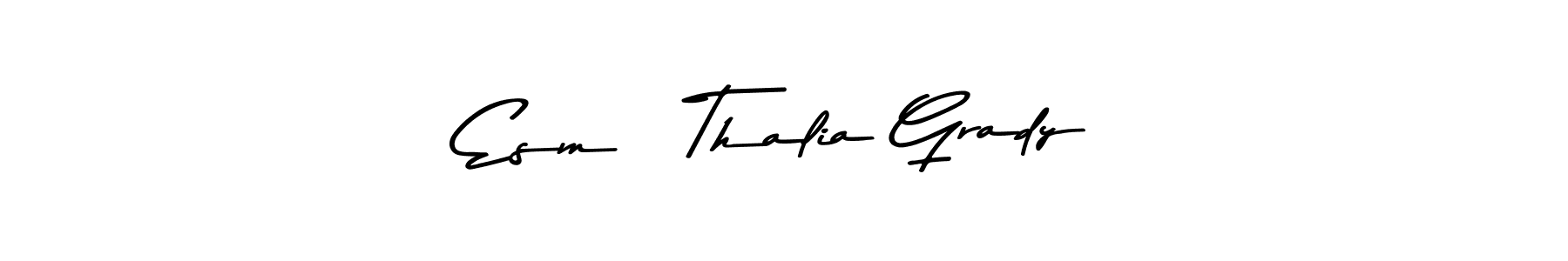 Make a beautiful signature design for name Esmé Thalia Grady. With this signature (Asem Kandis PERSONAL USE) style, you can create a handwritten signature for free. Esmé Thalia Grady signature style 9 images and pictures png