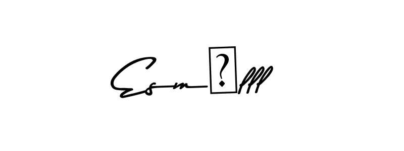 The best way (Asem Kandis PERSONAL USE) to make a short signature is to pick only two or three words in your name. The name Esmēlll include a total of six letters. For converting this name. Esmēlll signature style 9 images and pictures png