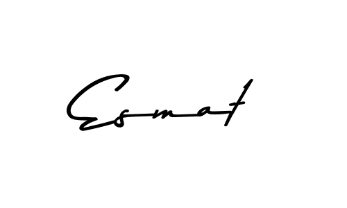 Design your own signature with our free online signature maker. With this signature software, you can create a handwritten (Asem Kandis PERSONAL USE) signature for name Esmat. Esmat signature style 9 images and pictures png