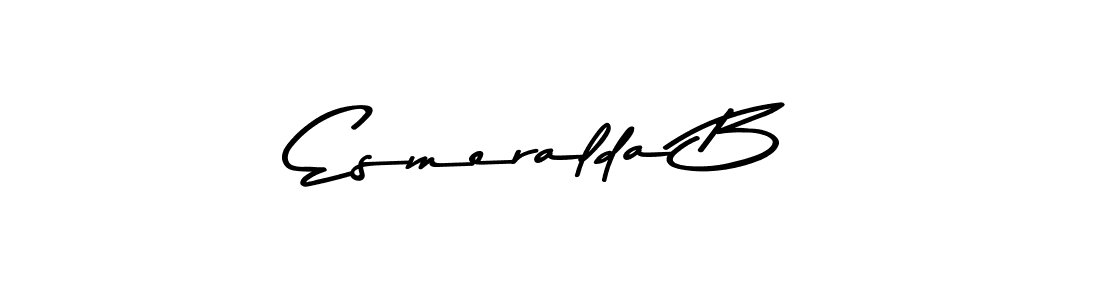 How to Draw Esmeralda B signature style? Asem Kandis PERSONAL USE is a latest design signature styles for name Esmeralda B. Esmeralda B signature style 9 images and pictures png
