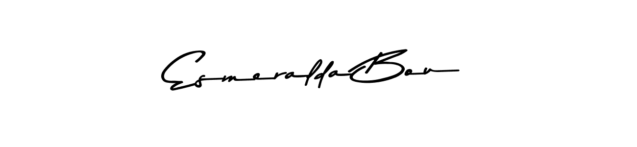 How to make Esmeralda Bou name signature. Use Asem Kandis PERSONAL USE style for creating short signs online. This is the latest handwritten sign. Esmeralda Bou signature style 9 images and pictures png