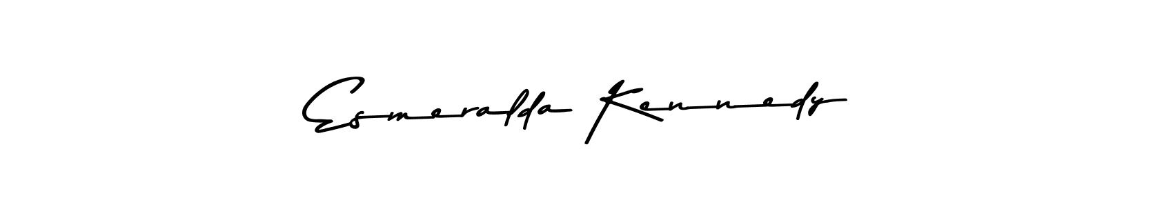 How to make Esmeralda Kennedy name signature. Use Asem Kandis PERSONAL USE style for creating short signs online. This is the latest handwritten sign. Esmeralda Kennedy signature style 9 images and pictures png