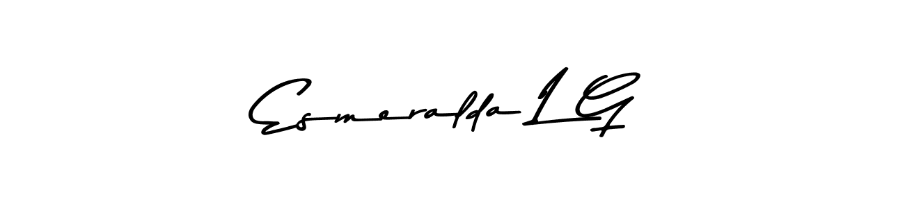 How to Draw Esmeralda L G signature style? Asem Kandis PERSONAL USE is a latest design signature styles for name Esmeralda L G. Esmeralda L G signature style 9 images and pictures png