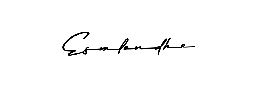 Design your own signature with our free online signature maker. With this signature software, you can create a handwritten (Asem Kandis PERSONAL USE) signature for name Esmlondhe. Esmlondhe signature style 9 images and pictures png