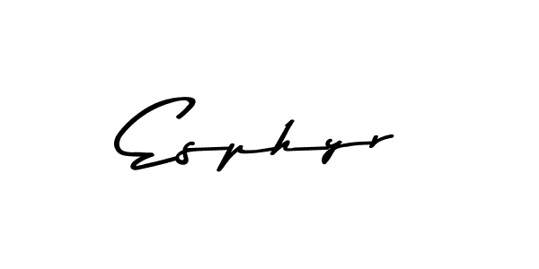 Use a signature maker to create a handwritten signature online. With this signature software, you can design (Asem Kandis PERSONAL USE) your own signature for name Esphyr. Esphyr signature style 9 images and pictures png