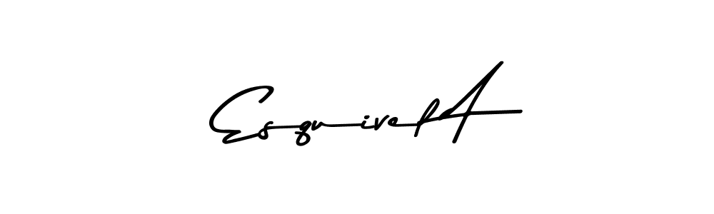 This is the best signature style for the Esquivel A name. Also you like these signature font (Asem Kandis PERSONAL USE). Mix name signature. Esquivel A signature style 9 images and pictures png