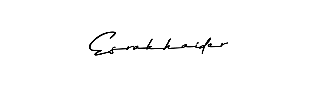 Make a beautiful signature design for name Esrakhaider. With this signature (Asem Kandis PERSONAL USE) style, you can create a handwritten signature for free. Esrakhaider signature style 9 images and pictures png