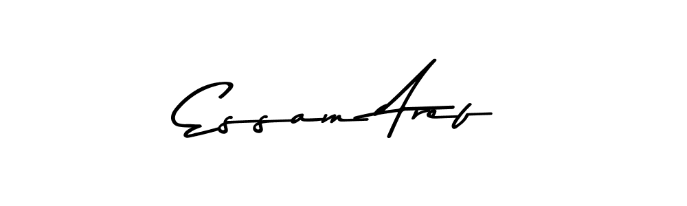 How to make Essam Aref name signature. Use Asem Kandis PERSONAL USE style for creating short signs online. This is the latest handwritten sign. Essam Aref signature style 9 images and pictures png
