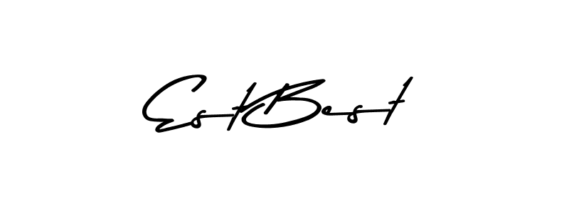 Use a signature maker to create a handwritten signature online. With this signature software, you can design (Asem Kandis PERSONAL USE) your own signature for name Est Best. Est Best signature style 9 images and pictures png