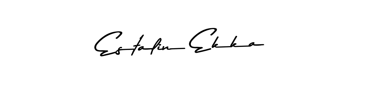 You should practise on your own different ways (Asem Kandis PERSONAL USE) to write your name (Estalin Ekka) in signature. don't let someone else do it for you. Estalin Ekka signature style 9 images and pictures png