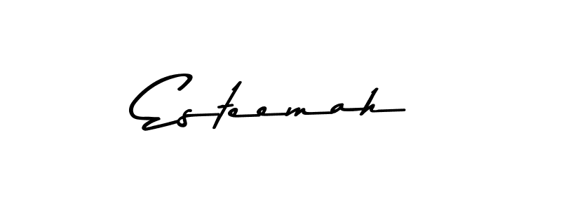 How to make Esteemah name signature. Use Asem Kandis PERSONAL USE style for creating short signs online. This is the latest handwritten sign. Esteemah signature style 9 images and pictures png