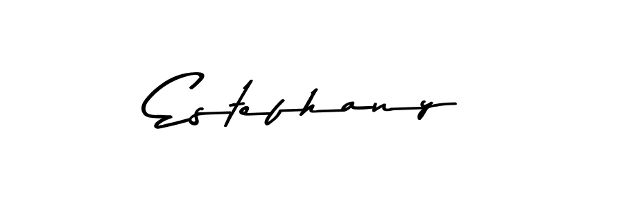 Make a beautiful signature design for name Estefhany. With this signature (Asem Kandis PERSONAL USE) style, you can create a handwritten signature for free. Estefhany signature style 9 images and pictures png