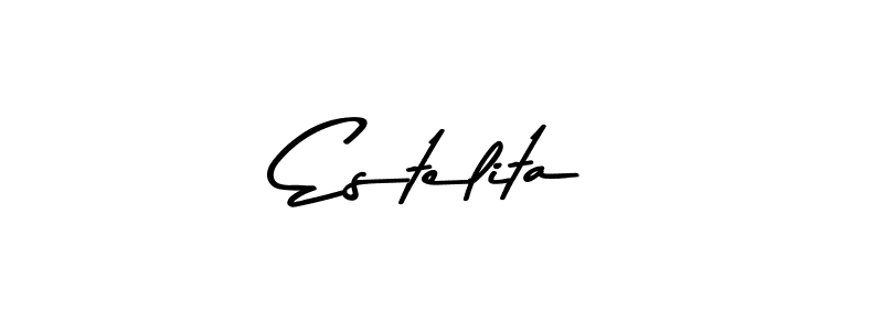 Create a beautiful signature design for name Estelita. With this signature (Asem Kandis PERSONAL USE) fonts, you can make a handwritten signature for free. Estelita signature style 9 images and pictures png