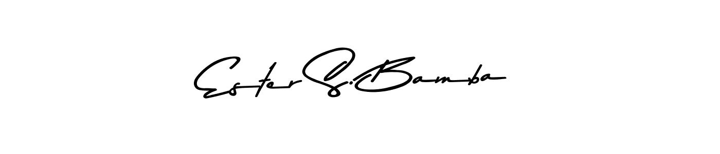 Design your own signature with our free online signature maker. With this signature software, you can create a handwritten (Asem Kandis PERSONAL USE) signature for name Ester S. Bamba. Ester S. Bamba signature style 9 images and pictures png