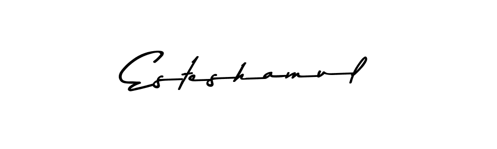 This is the best signature style for the Esteshamul name. Also you like these signature font (Asem Kandis PERSONAL USE). Mix name signature. Esteshamul signature style 9 images and pictures png