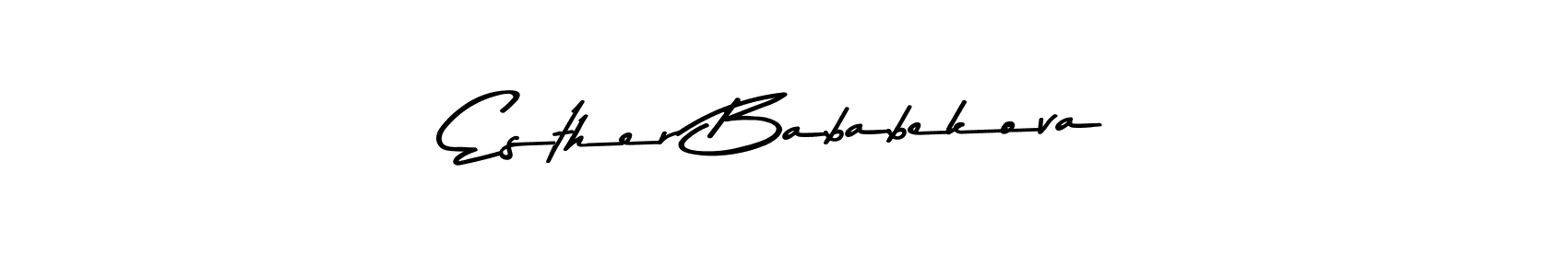 Also You can easily find your signature by using the search form. We will create Esther Bababekova name handwritten signature images for you free of cost using Asem Kandis PERSONAL USE sign style. Esther Bababekova signature style 9 images and pictures png