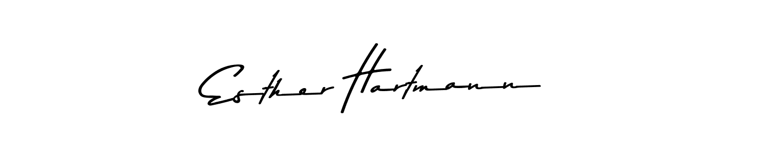 How to make Esther Hartmann name signature. Use Asem Kandis PERSONAL USE style for creating short signs online. This is the latest handwritten sign. Esther Hartmann signature style 9 images and pictures png