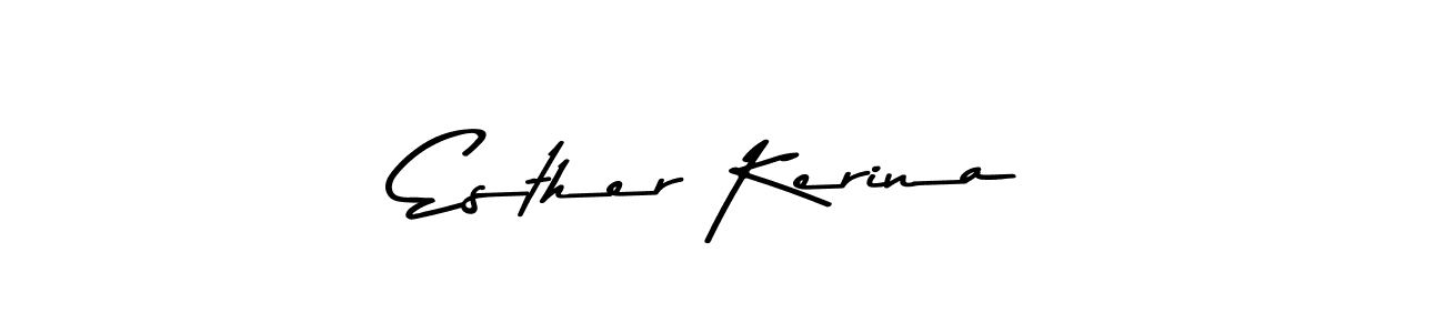 Design your own signature with our free online signature maker. With this signature software, you can create a handwritten (Asem Kandis PERSONAL USE) signature for name Esther Kerina. Esther Kerina signature style 9 images and pictures png