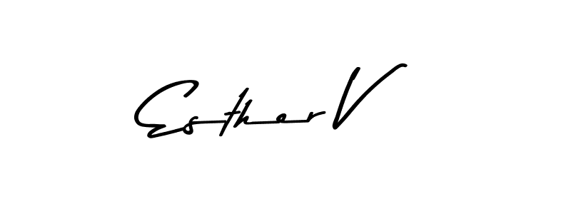 Make a beautiful signature design for name Esther V. Use this online signature maker to create a handwritten signature for free. Esther V signature style 9 images and pictures png