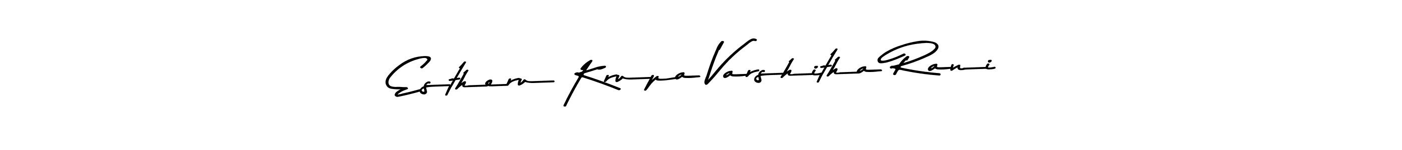 Make a beautiful signature design for name Estheru Krupa Varshitha Rani. With this signature (Asem Kandis PERSONAL USE) style, you can create a handwritten signature for free. Estheru Krupa Varshitha Rani signature style 9 images and pictures png