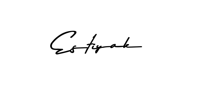 Similarly Asem Kandis PERSONAL USE is the best handwritten signature design. Signature creator online .You can use it as an online autograph creator for name Estiyak. Estiyak signature style 9 images and pictures png