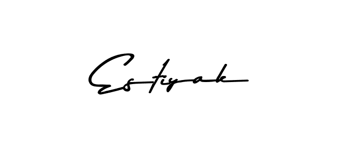 Similarly Asem Kandis PERSONAL USE is the best handwritten signature design. Signature creator online .You can use it as an online autograph creator for name Estiyak. Estiyak signature style 9 images and pictures png