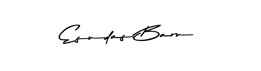 Design your own signature with our free online signature maker. With this signature software, you can create a handwritten (Asem Kandis PERSONAL USE) signature for name Esudas Baru. Esudas Baru signature style 9 images and pictures png