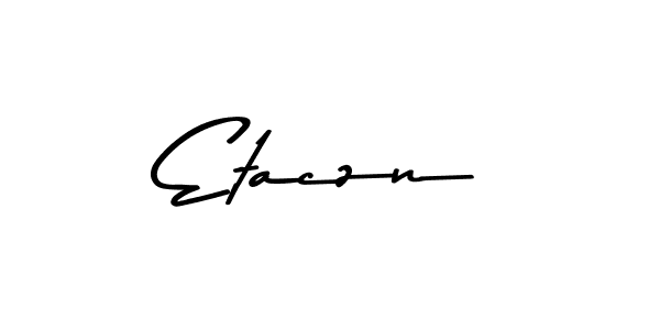 The best way (Asem Kandis PERSONAL USE) to make a short signature is to pick only two or three words in your name. The name Etaczn include a total of six letters. For converting this name. Etaczn signature style 9 images and pictures png