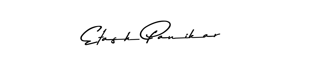 Create a beautiful signature design for name Etash Panikar. With this signature (Asem Kandis PERSONAL USE) fonts, you can make a handwritten signature for free. Etash Panikar signature style 9 images and pictures png