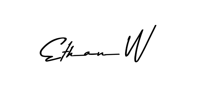 Create a beautiful signature design for name Ethan W. With this signature (Asem Kandis PERSONAL USE) fonts, you can make a handwritten signature for free. Ethan W signature style 9 images and pictures png